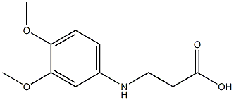 3-[(3,4-dimethoxyphenyl)amino]propanoic acid Structure