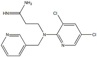 3-[(3,5-dichloropyridin-2-yl)(pyridin-3-ylmethyl)amino]propanimidamide 구조식 이미지
