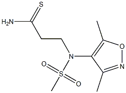 3-[(3,5-dimethyl-1,2-oxazole-4-)(methyl)sulfonamido]propanethioamide Structure