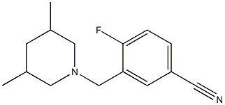 3-[(3,5-dimethylpiperidin-1-yl)methyl]-4-fluorobenzonitrile 구조식 이미지
