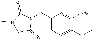 3-[(3-amino-4-methoxyphenyl)methyl]-1-methylimidazolidine-2,4-dione Structure