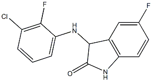 3-[(3-chloro-2-fluorophenyl)amino]-5-fluoro-2,3-dihydro-1H-indol-2-one 구조식 이미지