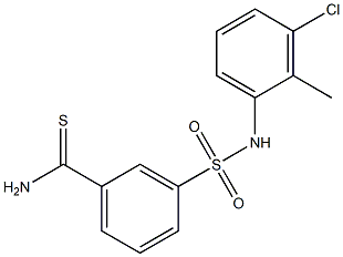 3-[(3-chloro-2-methylphenyl)sulfamoyl]benzene-1-carbothioamide Structure