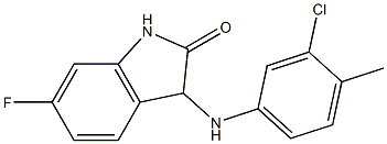 3-[(3-chloro-4-methylphenyl)amino]-6-fluoro-2,3-dihydro-1H-indol-2-one Structure