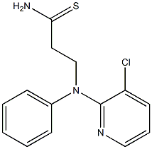 3-[(3-chloropyridin-2-yl)(phenyl)amino]propanethioamide 구조식 이미지