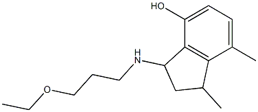 3-[(3-ethoxypropyl)amino]-1,7-dimethyl-2,3-dihydro-1H-inden-4-ol 구조식 이미지