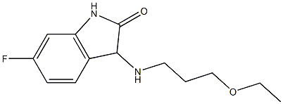 3-[(3-ethoxypropyl)amino]-6-fluoro-2,3-dihydro-1H-indol-2-one Structure