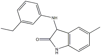 3-[(3-ethylphenyl)amino]-5-methyl-2,3-dihydro-1H-indol-2-one Structure