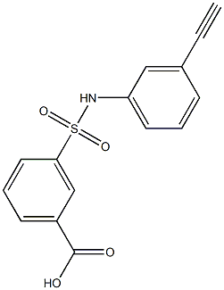 3-[(3-ethynylphenyl)sulfamoyl]benzoic acid 구조식 이미지