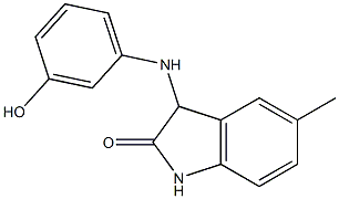 3-[(3-hydroxyphenyl)amino]-5-methyl-2,3-dihydro-1H-indol-2-one 구조식 이미지