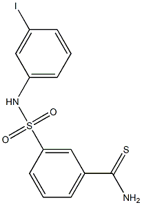 3-[(3-iodophenyl)sulfamoyl]benzene-1-carbothioamide Structure