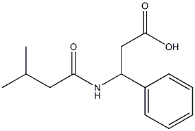 3-[(3-methylbutanoyl)amino]-3-phenylpropanoic acid Structure