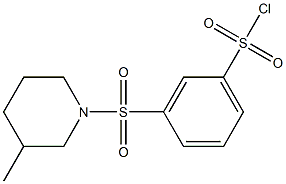 3-[(3-methylpiperidine-1-)sulfonyl]benzene-1-sulfonyl chloride 구조식 이미지