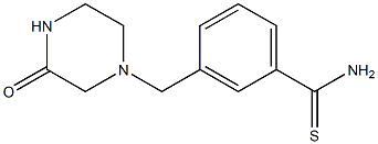 3-[(3-oxopiperazin-1-yl)methyl]benzenecarbothioamide 구조식 이미지