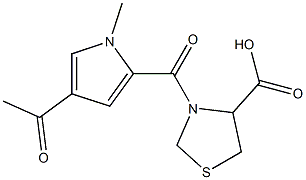 3-[(4-acetyl-1-methyl-1H-pyrrol-2-yl)carbonyl]-1,3-thiazolidine-4-carboxylic acid 구조식 이미지