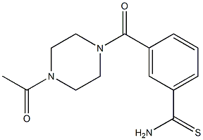 3-[(4-acetylpiperazin-1-yl)carbonyl]benzenecarbothioamide Structure