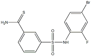 3-[(4-bromo-2-fluorophenyl)sulfamoyl]benzene-1-carbothioamide Structure