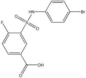 3-[(4-bromophenyl)sulfamoyl]-4-fluorobenzoic acid 구조식 이미지