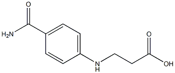 3-[(4-carbamoylphenyl)amino]propanoic acid Structure