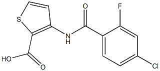 3-[(4-chloro-2-fluorobenzene)amido]thiophene-2-carboxylic acid Structure