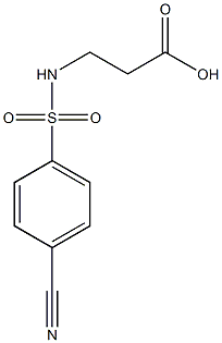 3-[(4-cyanobenzene)sulfonamido]propanoic acid Structure