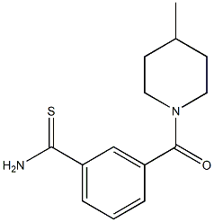 3-[(4-methylpiperidin-1-yl)carbonyl]benzenecarbothioamide 구조식 이미지