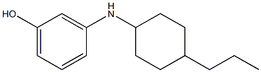 3-[(4-propylcyclohexyl)amino]phenol Structure