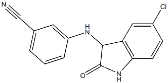 3-[(5-chloro-2-oxo-2,3-dihydro-1H-indol-3-yl)amino]benzonitrile Structure