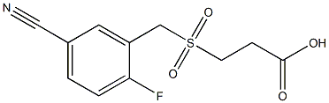 3-[(5-cyano-2-fluorobenzyl)sulfonyl]propanoic acid 구조식 이미지