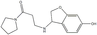 3-[(6-hydroxy-2,3-dihydro-1-benzofuran-3-yl)amino]-1-(pyrrolidin-1-yl)propan-1-one 구조식 이미지