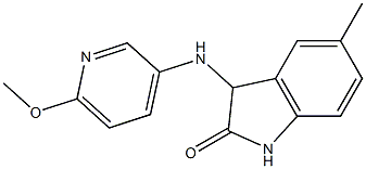 3-[(6-methoxypyridin-3-yl)amino]-5-methyl-2,3-dihydro-1H-indol-2-one 구조식 이미지