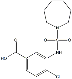 3-[(azepane-1-sulfonyl)amino]-4-chlorobenzoic acid 구조식 이미지