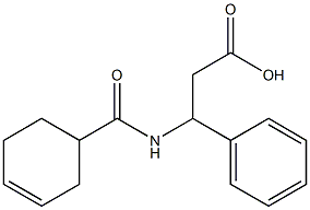 3-[(cyclohex-3-en-1-ylcarbonyl)amino]-3-phenylpropanoic acid 구조식 이미지