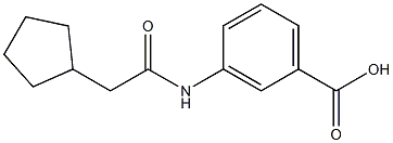 3-[(cyclopentylacetyl)amino]benzoic acid 구조식 이미지