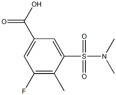 3-[(dimethylamino)sulfonyl]-5-fluoro-4-methylbenzoic acid Structure