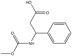 3-[(methoxycarbonyl)amino]-3-phenylpropanoic acid 구조식 이미지