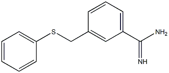 3-[(phenylsulfanyl)methyl]benzene-1-carboximidamide 구조식 이미지