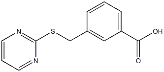 3-[(pyrimidin-2-ylsulfanyl)methyl]benzoic acid 구조식 이미지