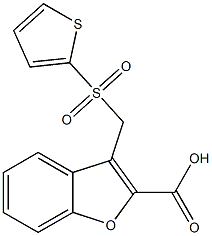 3-[(thiophene-2-sulfonyl)methyl]-1-benzofuran-2-carboxylic acid 구조식 이미지