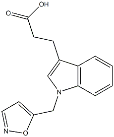 3-[1-(1,2-oxazol-5-ylmethyl)-1H-indol-3-yl]propanoic acid Structure