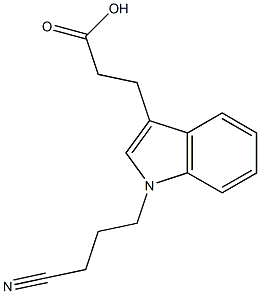 3-[1-(3-cyanopropyl)-1H-indol-3-yl]propanoic acid 구조식 이미지