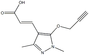 3-[1,3-dimethyl-5-(prop-2-yn-1-yloxy)-1H-pyrazol-4-yl]prop-2-enoic acid 구조식 이미지