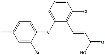 3-[2-(2-bromo-4-methylphenoxy)-6-chlorophenyl]prop-2-enoic acid Structure