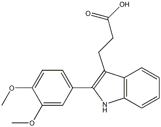 3-[2-(3,4-dimethoxyphenyl)-1H-indol-3-yl]propanoic acid Structure