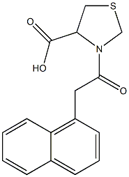 3-[2-(naphthalen-1-yl)acetyl]-1,3-thiazolidine-4-carboxylic acid 구조식 이미지