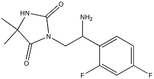 3-[2-amino-2-(2,4-difluorophenyl)ethyl]-5,5-dimethylimidazolidine-2,4-dione 구조식 이미지