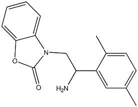 3-[2-amino-2-(2,5-dimethylphenyl)ethyl]-2,3-dihydro-1,3-benzoxazol-2-one 구조식 이미지