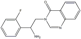 3-[2-amino-2-(2-fluorophenyl)ethyl]-3,4-dihydroquinazolin-4-one Structure