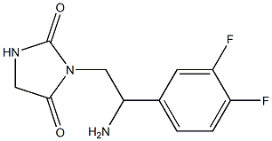 3-[2-amino-2-(3,4-difluorophenyl)ethyl]imidazolidine-2,4-dione 구조식 이미지