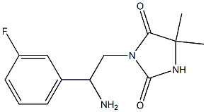 3-[2-amino-2-(3-fluorophenyl)ethyl]-5,5-dimethylimidazolidine-2,4-dione Structure